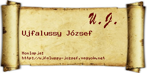Ujfalussy József névjegykártya