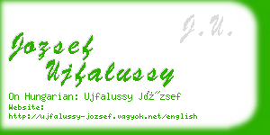 jozsef ujfalussy business card